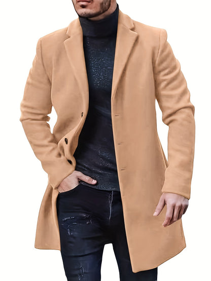 Giacca Invernale Uomo con Chiusura a Bottoni Calda Elegante