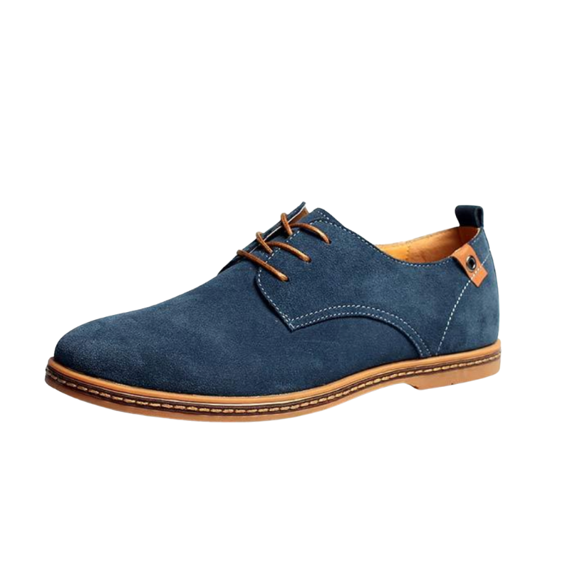 Scarpe Oxford Uomo in Camoscio con Tacco a Contrasto - Brentozzi