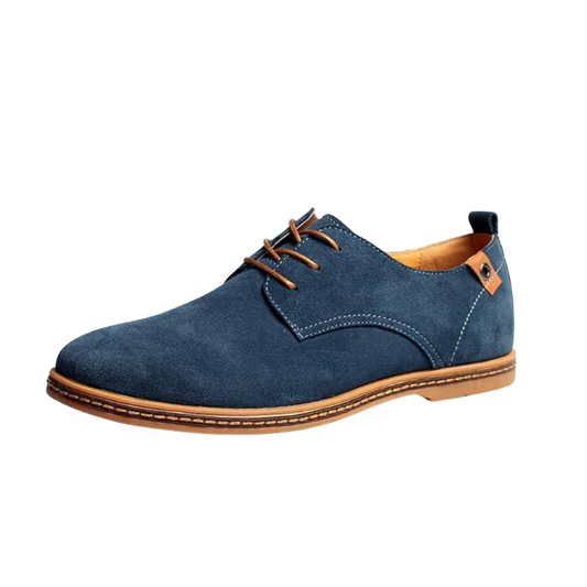 Scarpe Oxford Uomo in Camoscio con Tacco a Contrasto - Brentozzi