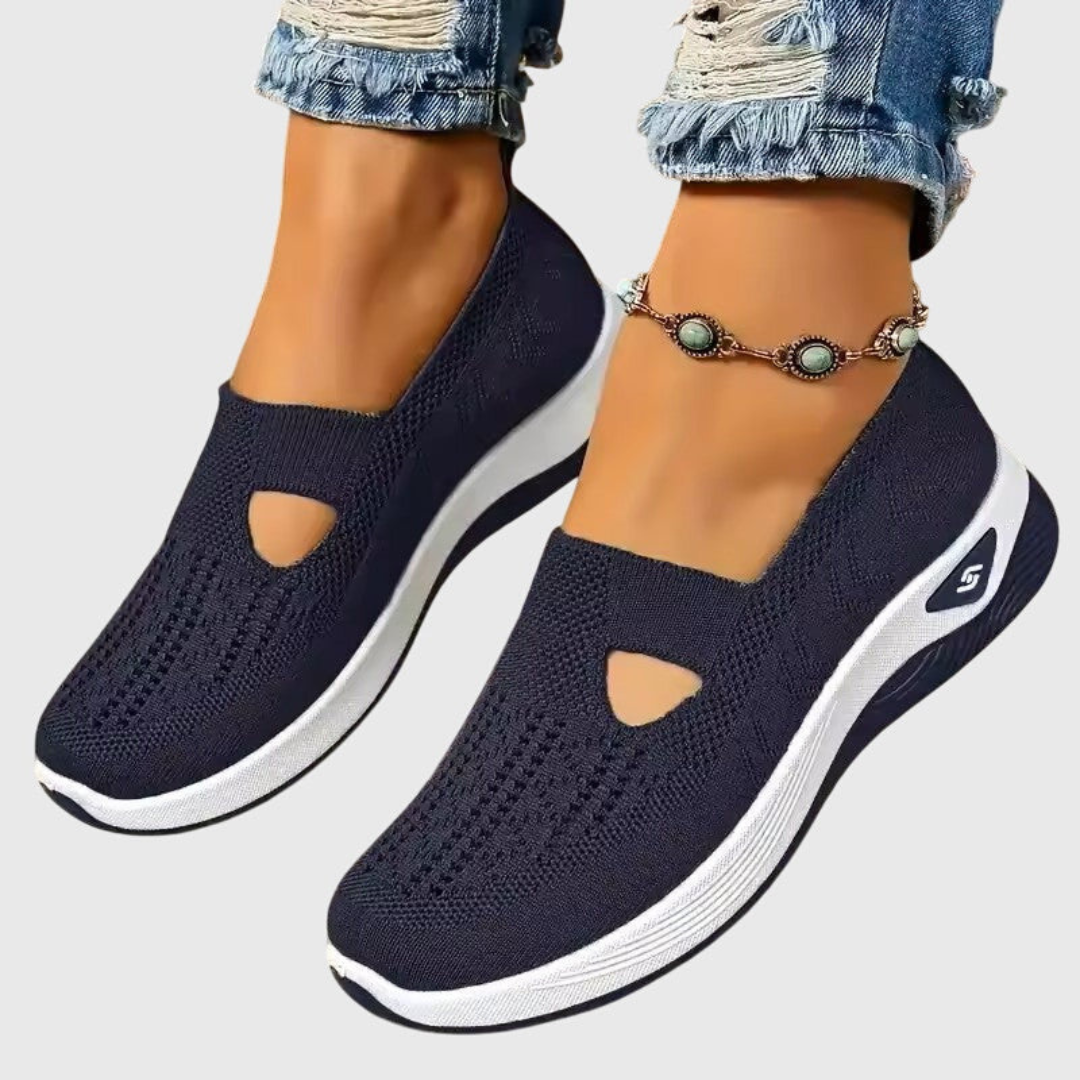 Sneakers Donna Slip-On in Maglia Traspirante