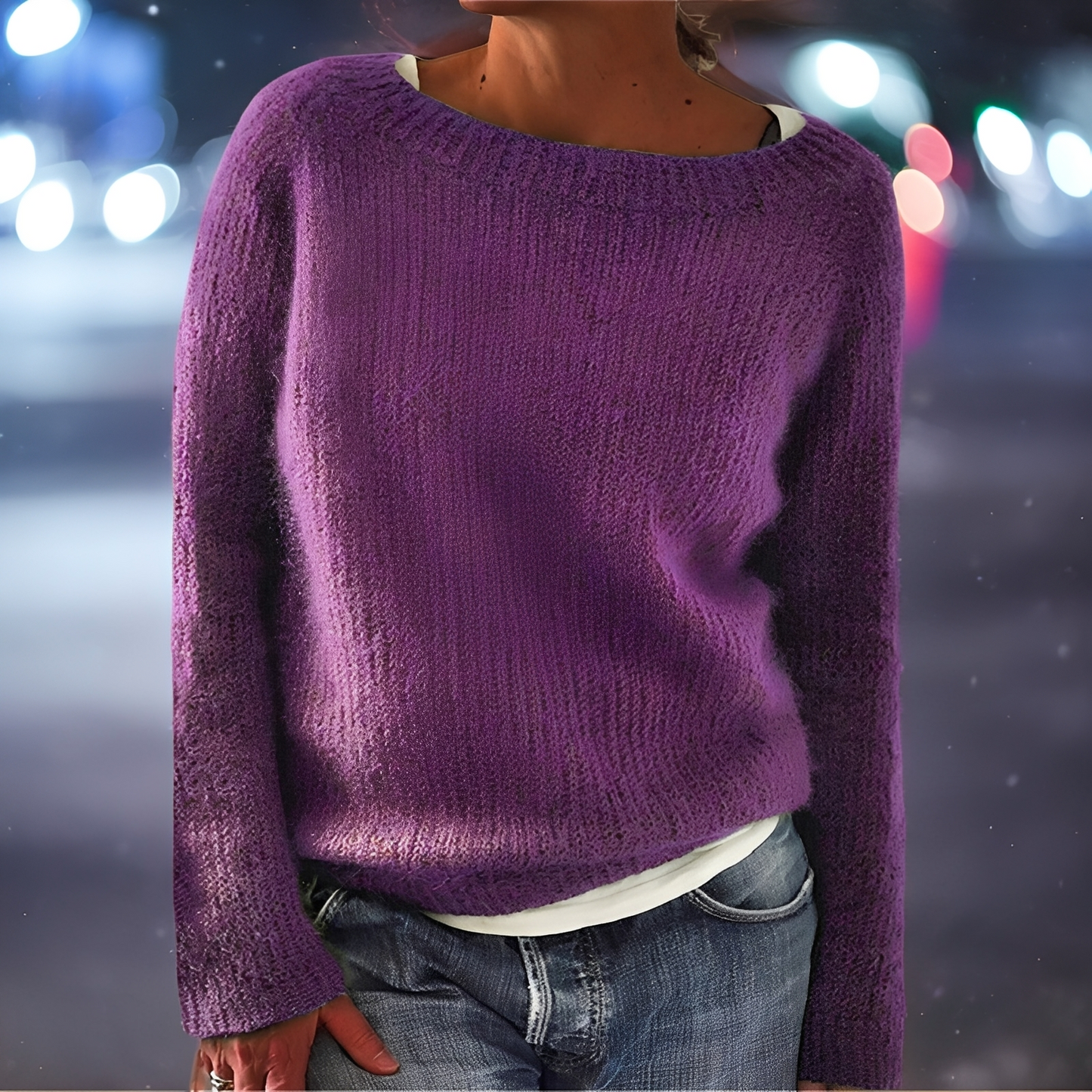 Pullover Donna in Lana Vestibilità Regular