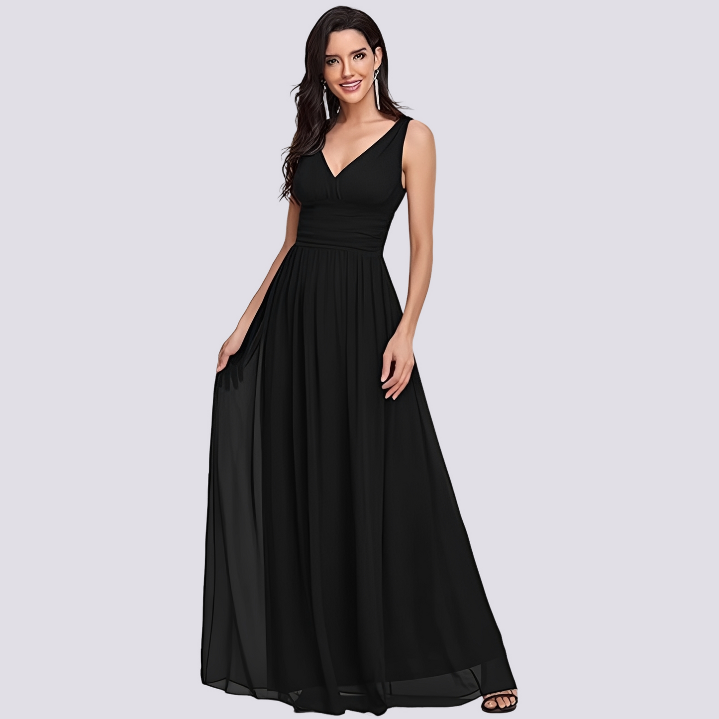 Abito Sera Donna Senza Maniche Elegante