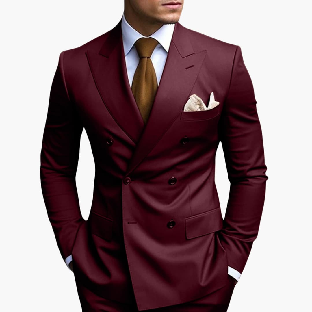Abito Elegante Uomo Doppiopetto Slim Fit