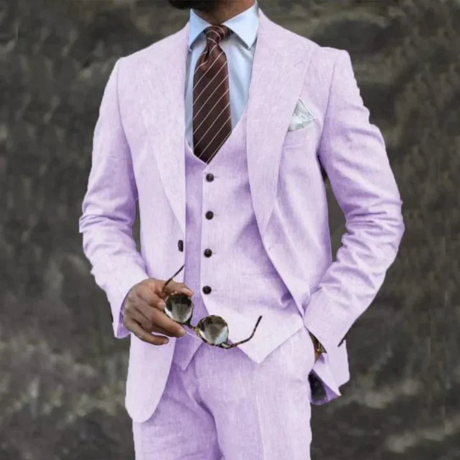 Completo Uomo Tre Pezzi Slim con Colletto