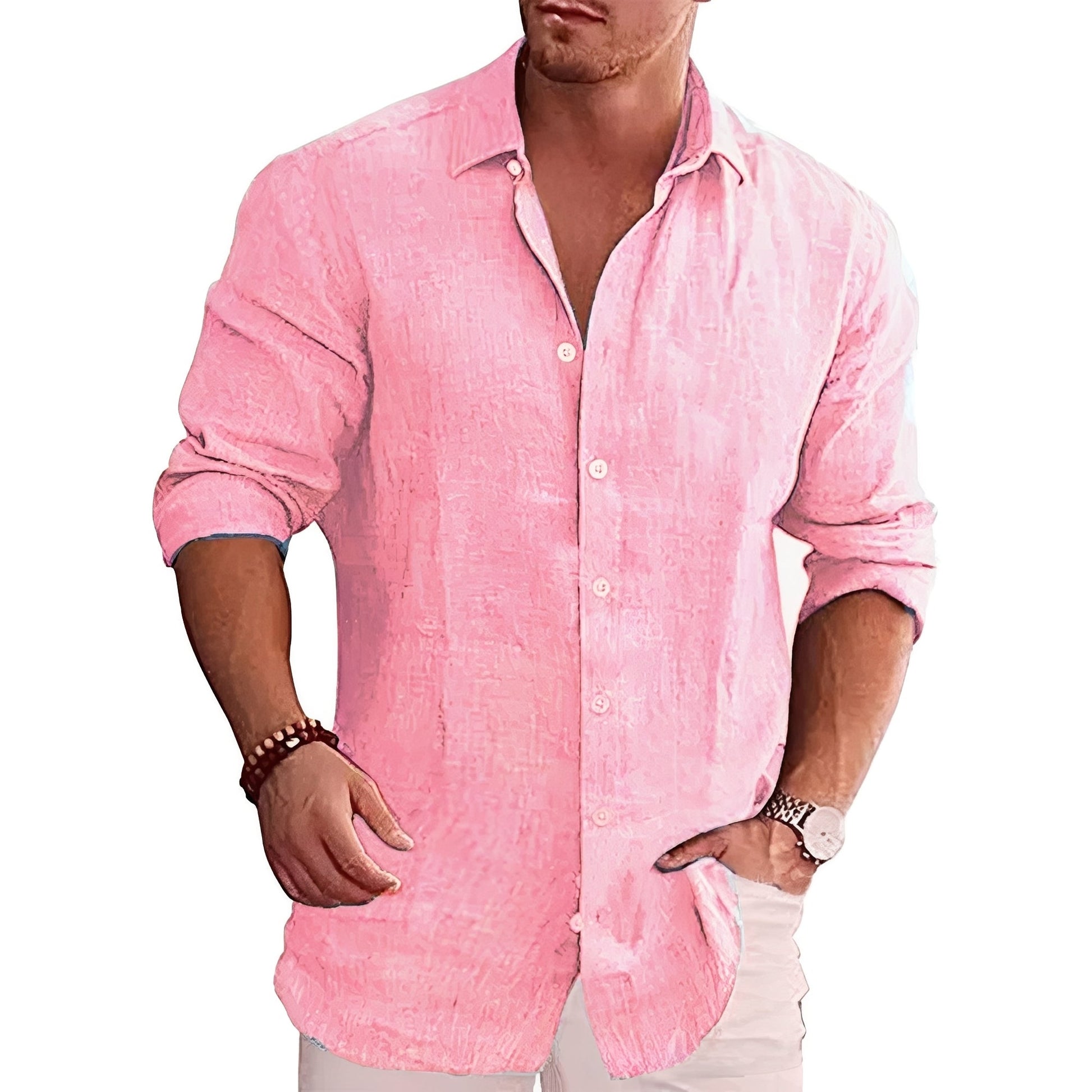 Camicia Uomo Slim Fit Manica Lunga Casual - Brentozzi
