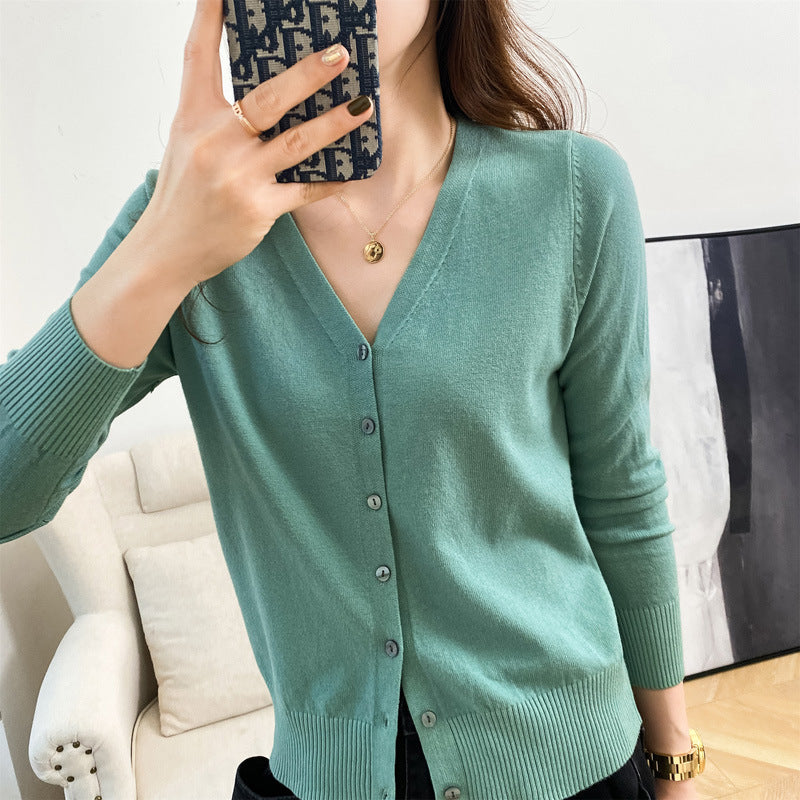 Maglione Donna Elegante con Bottoni Slim Fit