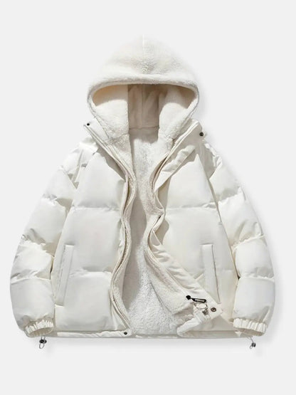 Giacca Invernale Donna con Zip e Cappuccio Calda