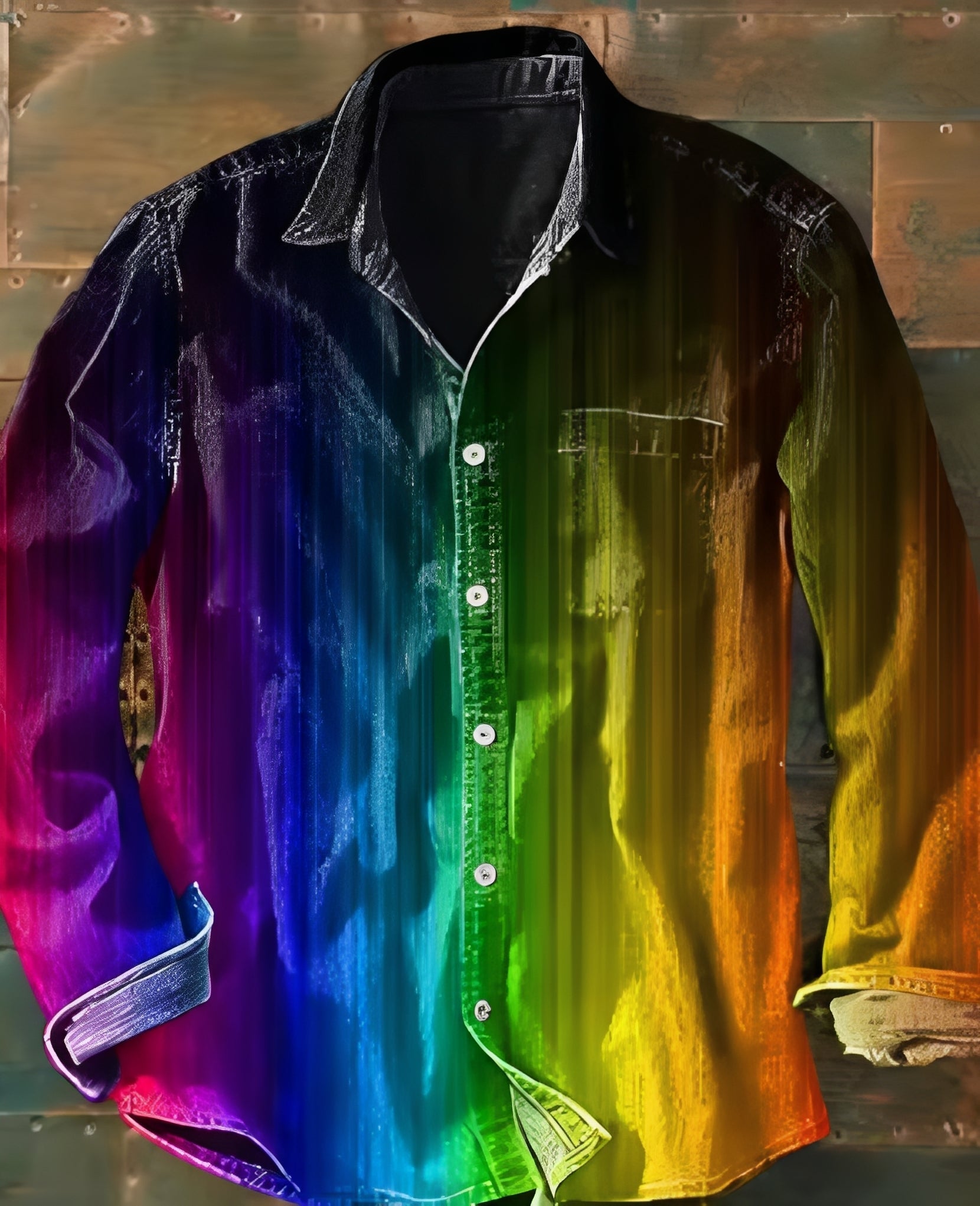 Camicia Uomo Classica Fantasia Manica Lunga - Brentozzi
