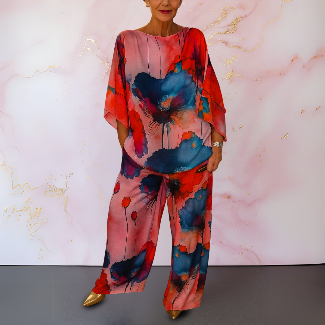Completo Donna in Satin Due Pezzi Elegante