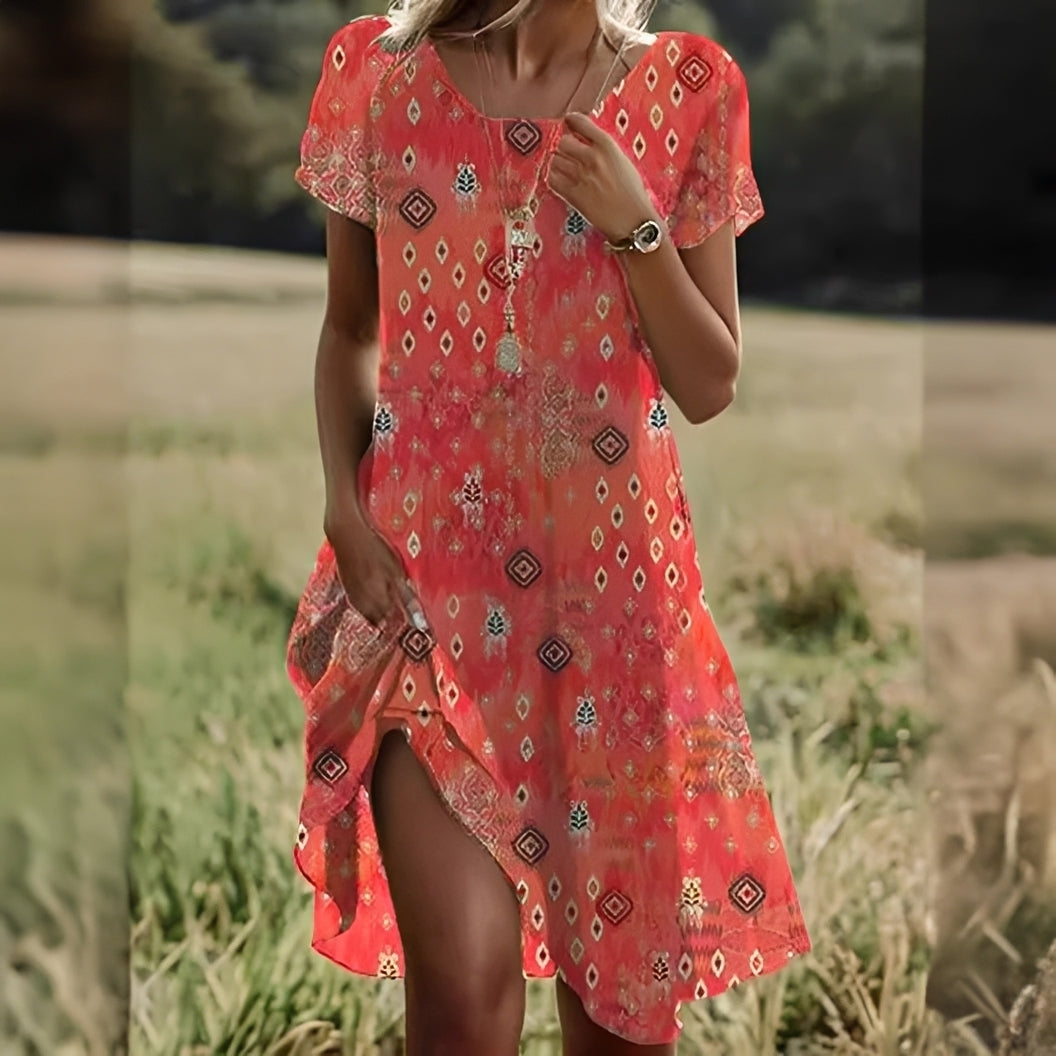 Abito Donna Manica Corta Stile Elegante