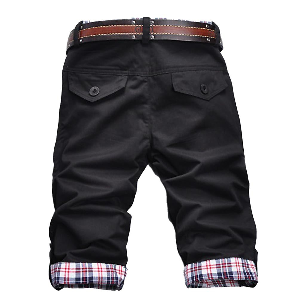 Shorts Donna con Cintura Tessuto a Quadri Vestibilità Regolare
