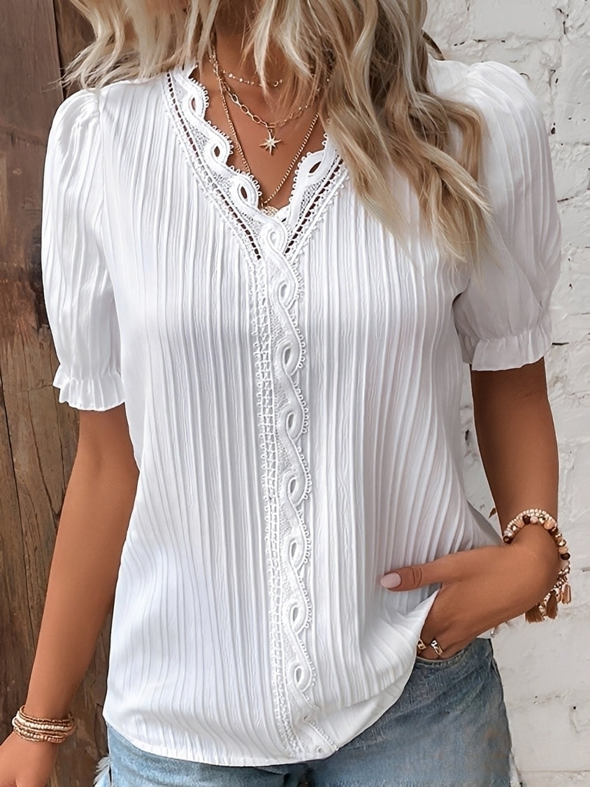 Blusa Donna Scollo a V Stile Trendy