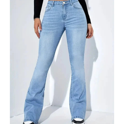 Jeans Donna Vita Alta Gamba Svasata