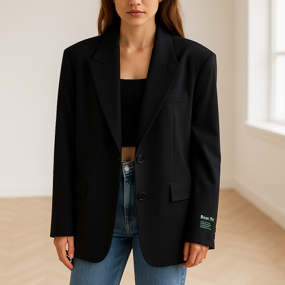 Blazer Donna Lineare Vestibilità Ampia
