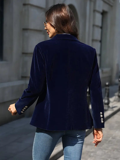Blazer Donna Monopetto Scollo Classico Vestibilità Slim