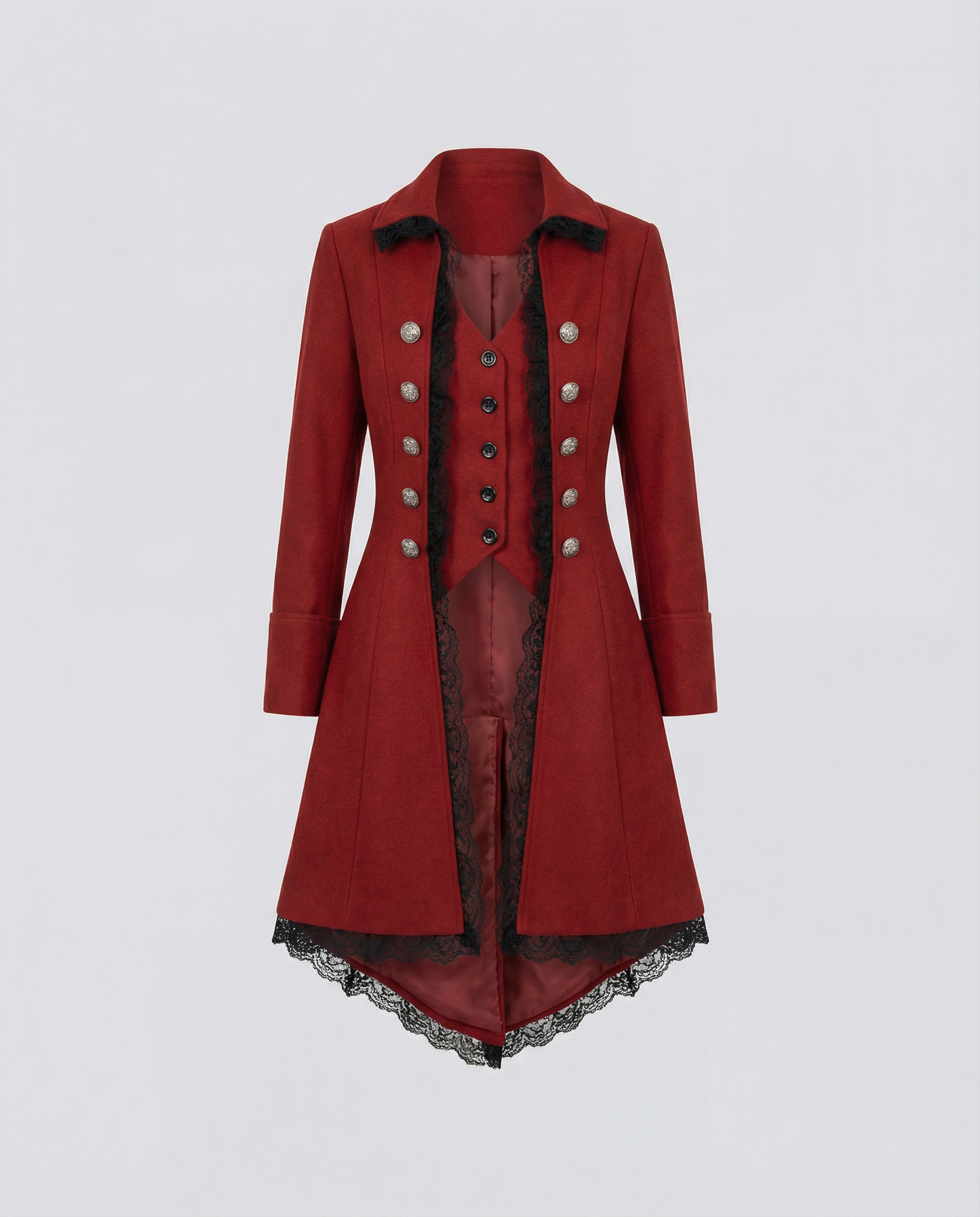 Cappotto Donna con Cappuccio Stile Storico
