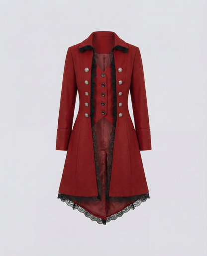 Cappotto Donna con Cappuccio Stile Storico
