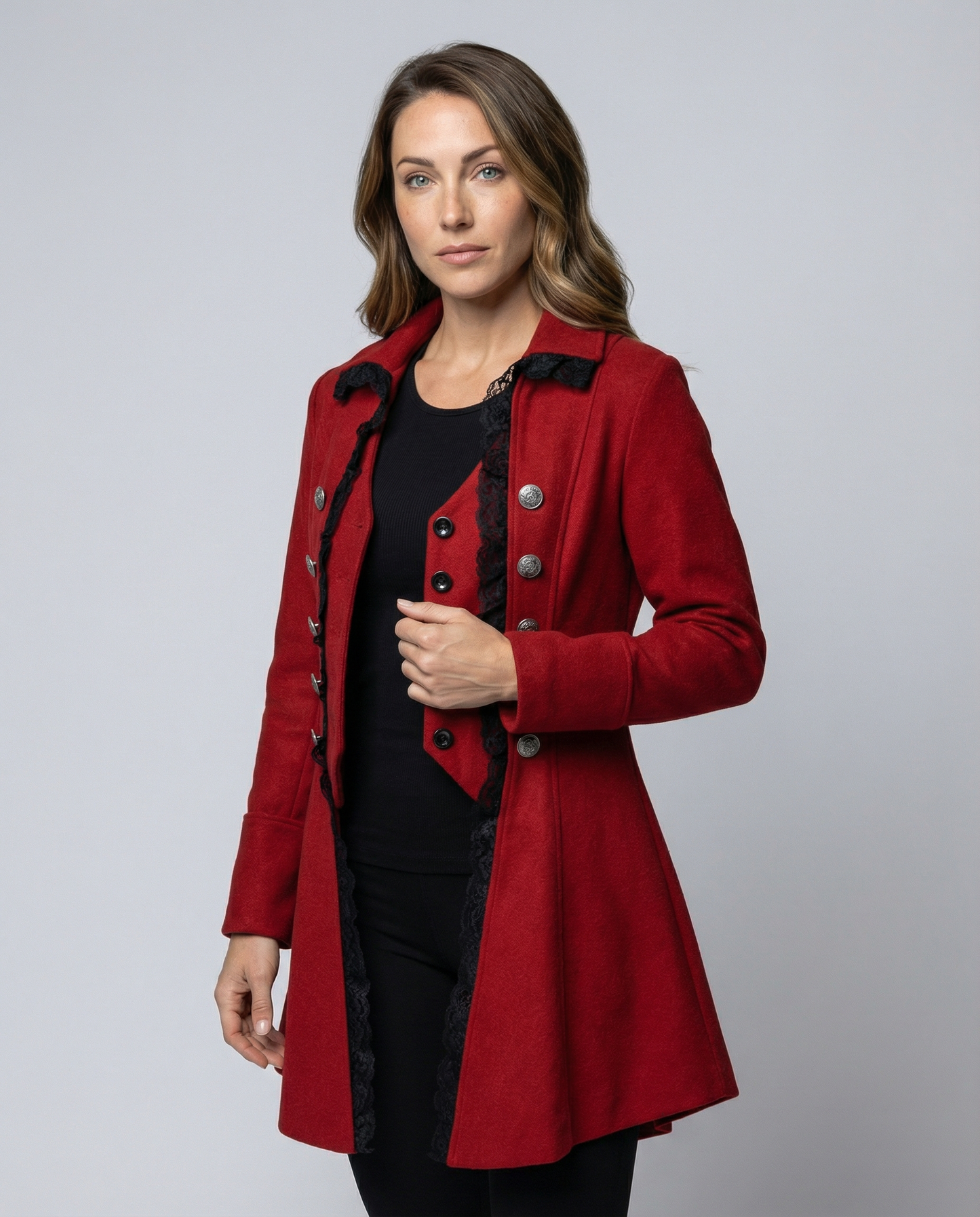 Cappotto Donna con Cappuccio Stile Storico - Brentozzi