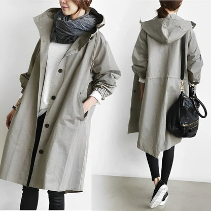 Giacca Antivento Unisex con Cappuccio DuraCoat Lunga