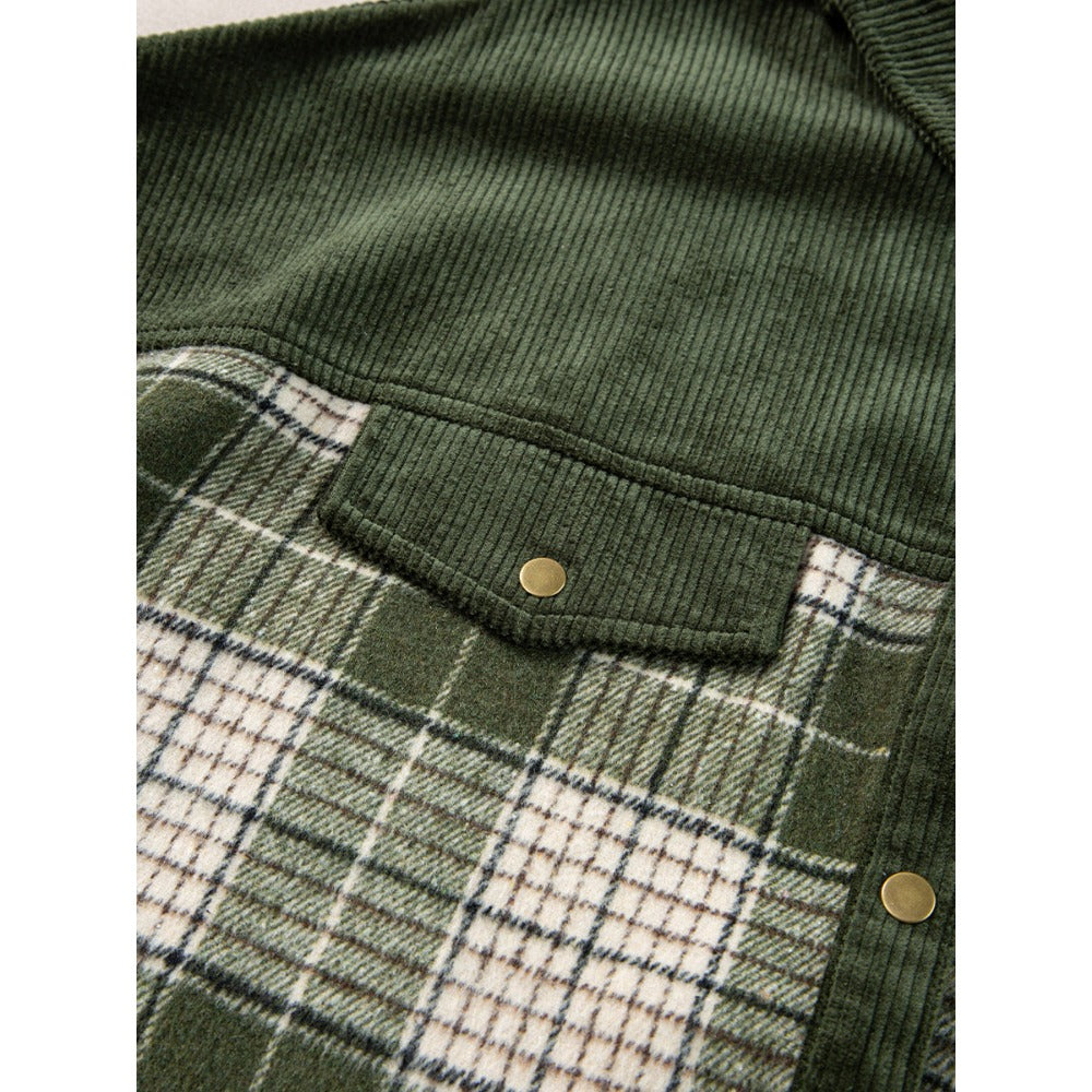Camicia Donna a Quadri Cotone Manica Lunga Bottoni