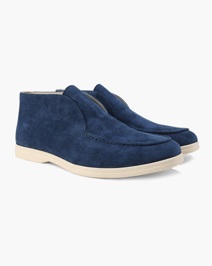 Mocassini Uomo in Pelle Scamosciata Slip-On Taglio Medio