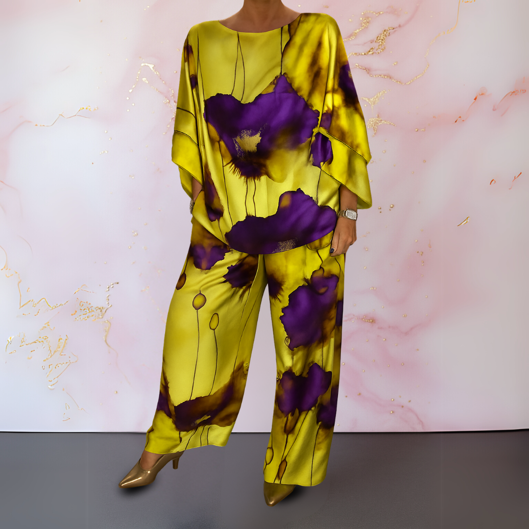 Completo Donna in Satin Due Pezzi Elegante