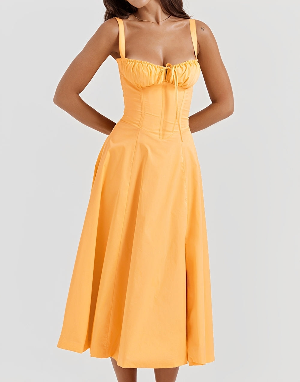 Abito Midi Donna Slim Fit con Fantasia Floreale - Brentozzi