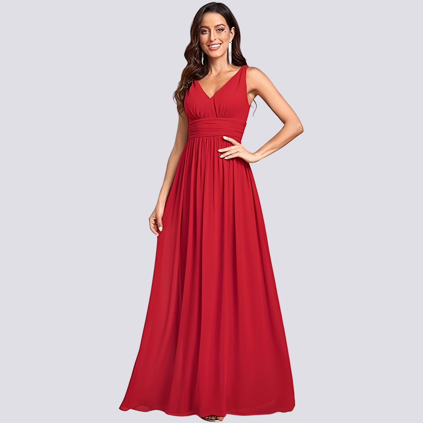 Abito Sera Donna Senza Maniche Elegante