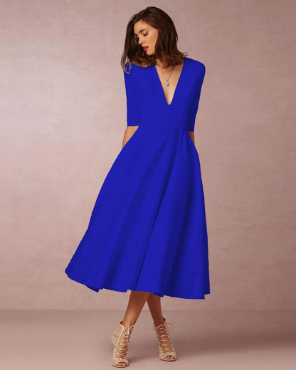 Abito Maxi Donna Scollo a V Elegante