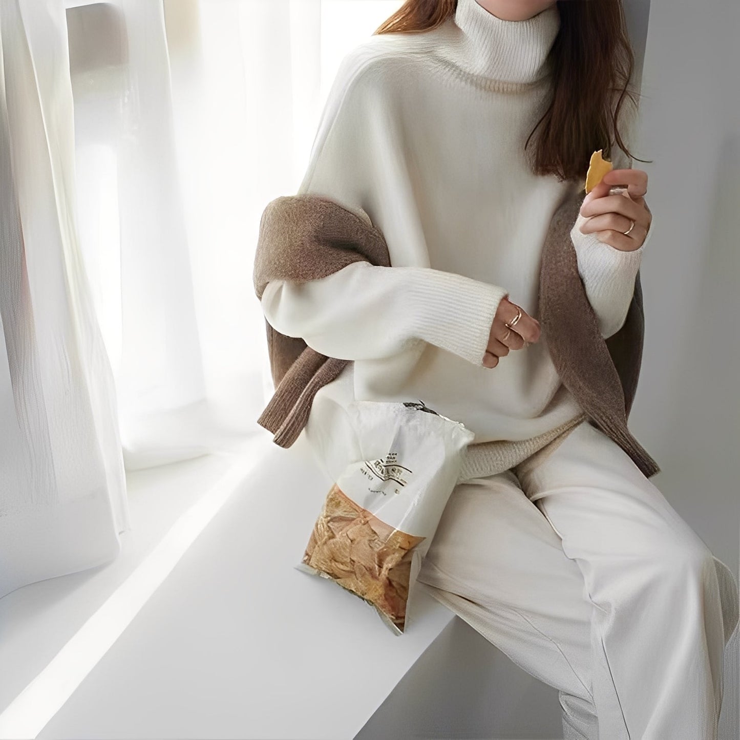Maglione Donna Dolcevita Stile Classico