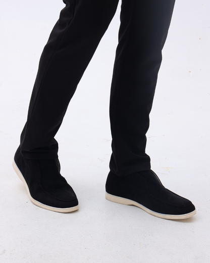 Mocassini Uomo in Pelle Scamosciata Slip-On Taglio Medio