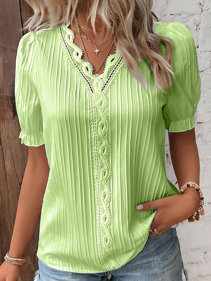 Blusa Donna Scollo a V Stile Trendy - Brentozzi