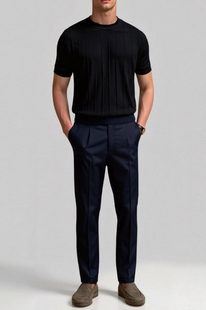 T-shirt Uomo Cotone Heavy Girocollo a Righe