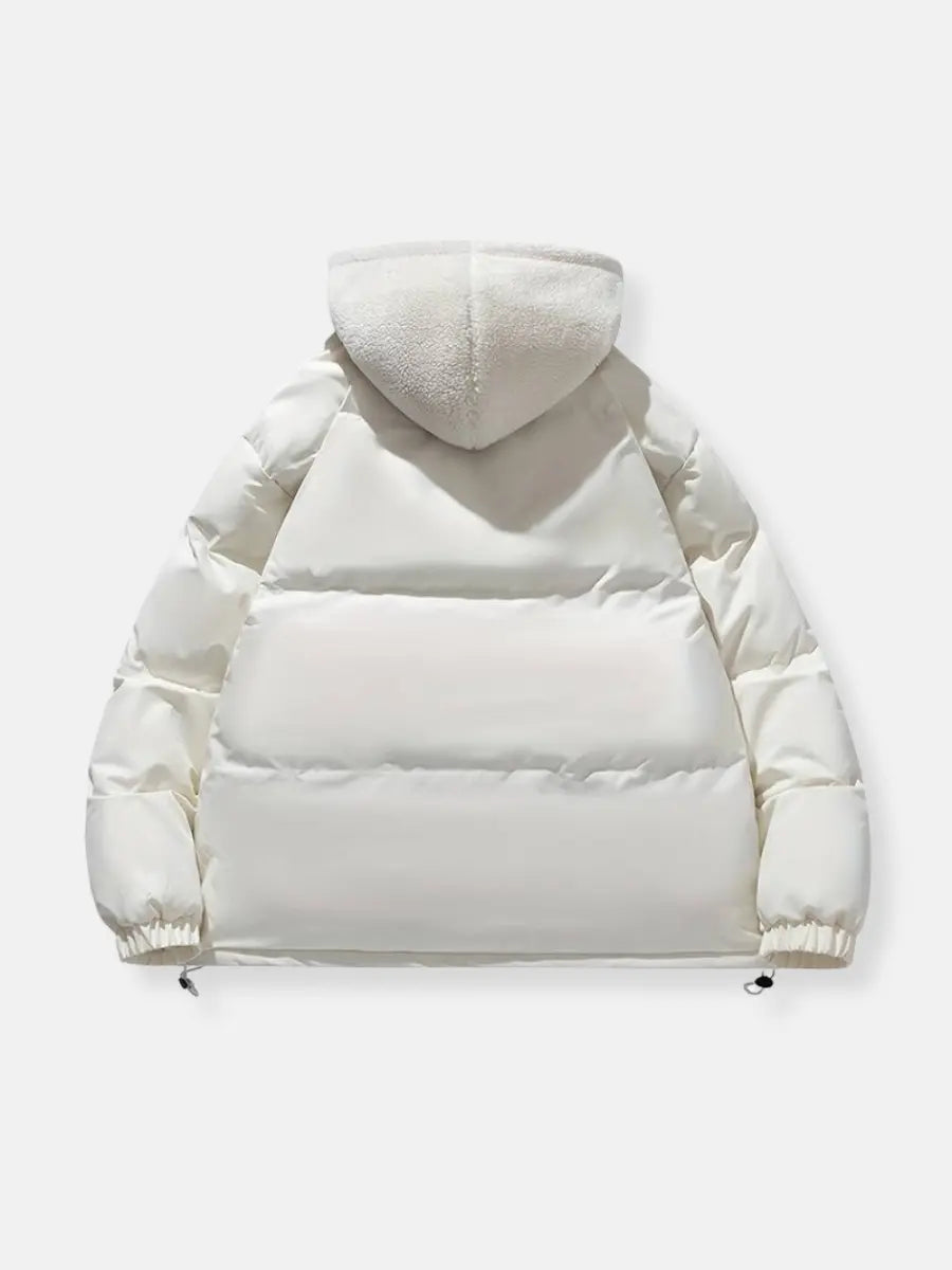 Giacca Invernale Donna con Zip e Cappuccio Calda