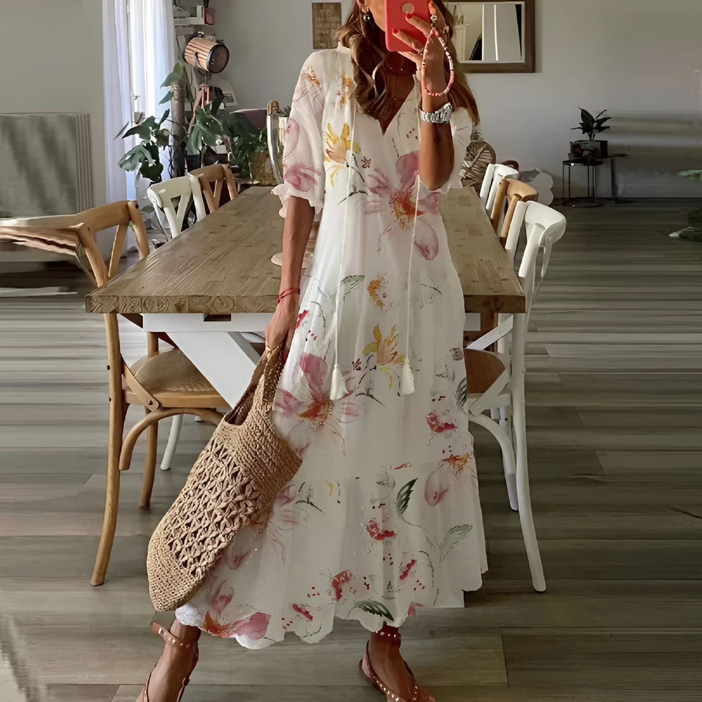 Abito Estivo Donna Stile Chic Vestibilità Leggera