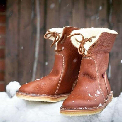 Stivali Donna Fleece Impermeabili Fodera Calda in Lana Invernali