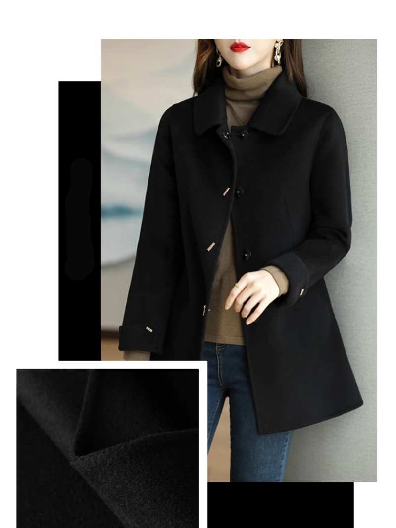 Trenchcoat Classico Donna in Tessuto Leggero Colletto a Punta