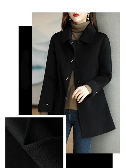 Trenchcoat Classico Donna in Tessuto Leggero Colletto a Punta