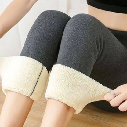Leggings Donna in Pile Opaco Vita Elastica