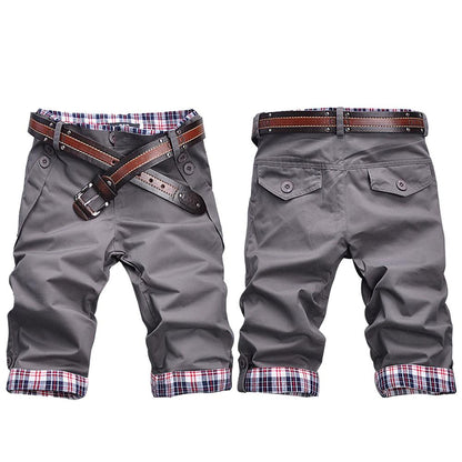 Shorts Donna con Cintura Tessuto a Quadri Vestibilità Regolare