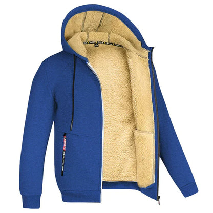 Felpa Uomo con Zip Interno in Pile Morbido