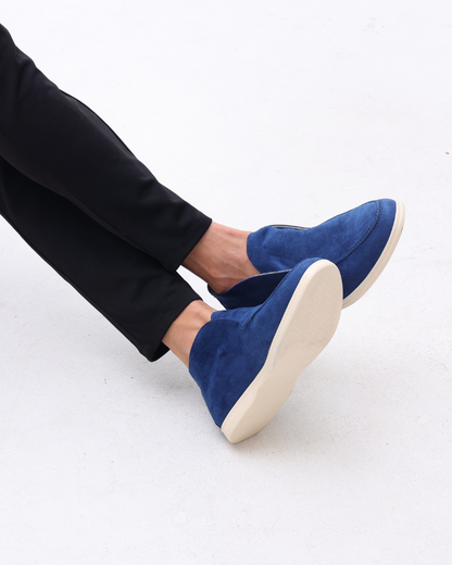 Mocassini Uomo in Pelle Scamosciata Slip-On Taglio Medio