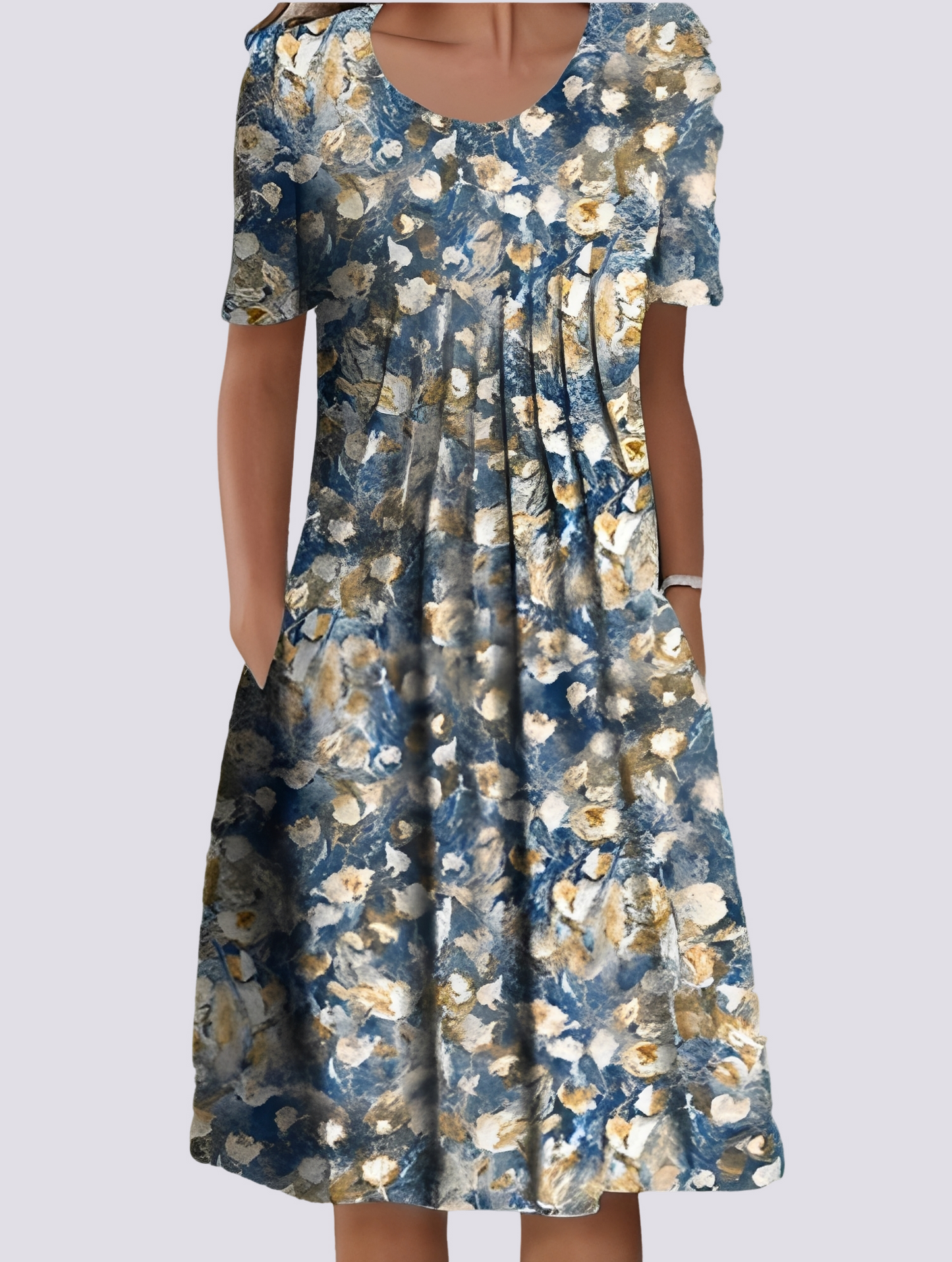 Abito Donna con Stampa Floreale Svasato