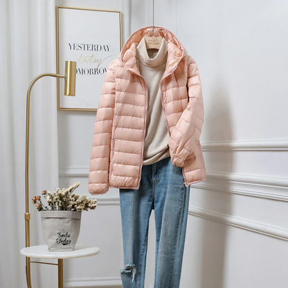 Piumino Donna con Cappuccio e Chiusura Zip - Brentozzi