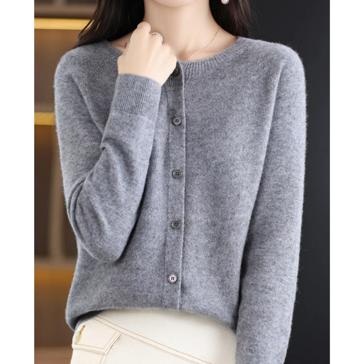 Cardigan Donna Caldo Vestibilità Comoda