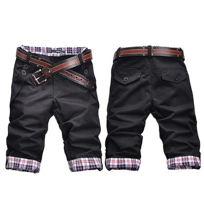 Shorts Donna con Cintura Tessuto a Quadri Vestibilità Regolare