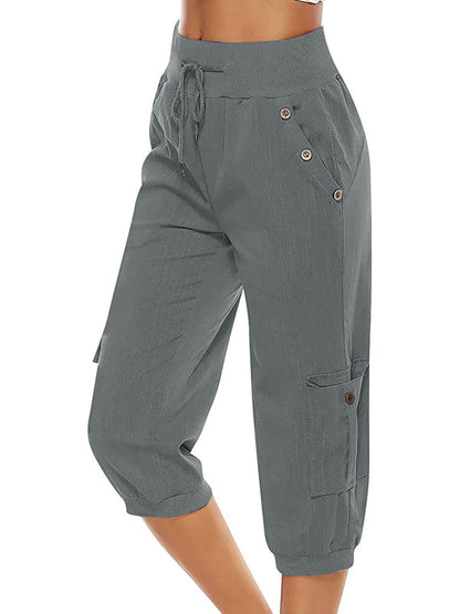 Pantaloni Jogging Donna Elastici con Tasche Comodi - Brentozzi