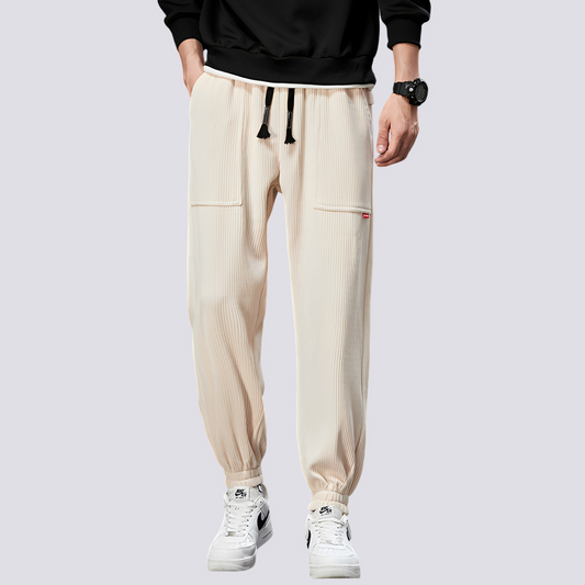Pantaloni Jogging Uomo in Velluto a Coste Vestibilità Comoda - Brentozzi