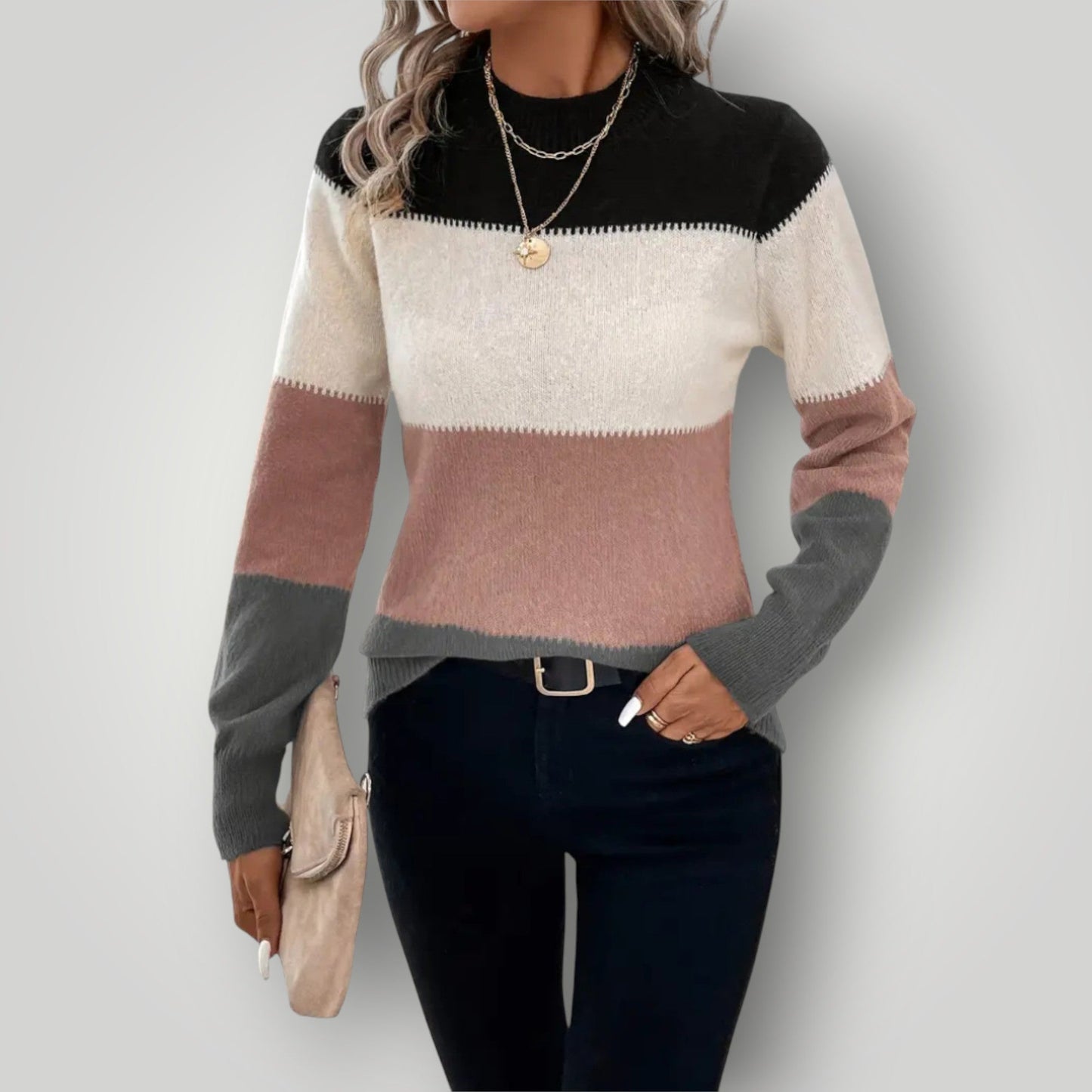 Maglione Donna Invernale in Maglia Caldo Collo Alto