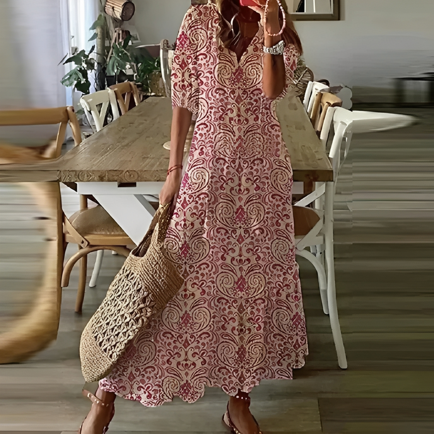 Abito Estivo Donna Stile Chic Vestibilità Leggera